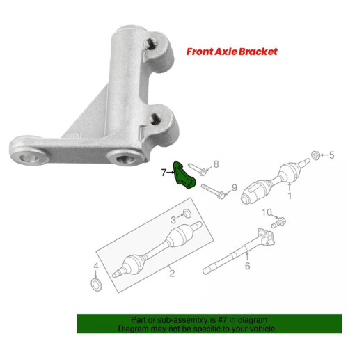 Front Axle Bracket DB5Z-3K305-B for  Explorer Taurus Flex  MKT MKS 2014-2019 DB5Z3K305B Half Shaft Support 2