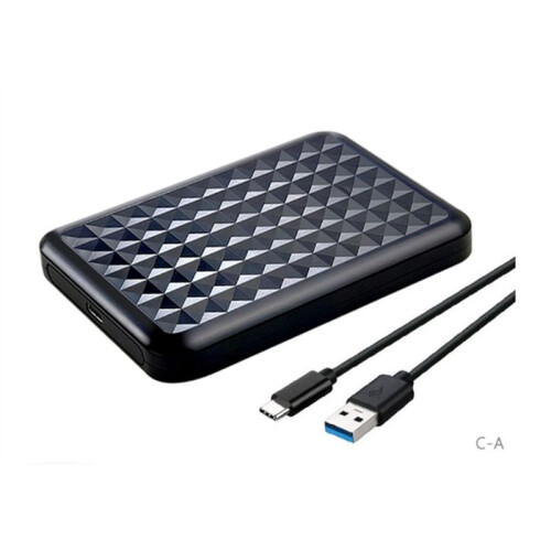 Gabinete USB3.0 HDD 2,5 Polegadas Porta Serial  SSD Disco Rígido Case Suporte 6TB Transparente Móvel HD Externo Case 1