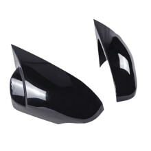 1 Pair of Bright Black Horn Rearview Mirror Housings Reversing Mirror Cover Stickers for Camry 13-17 Camry Parts