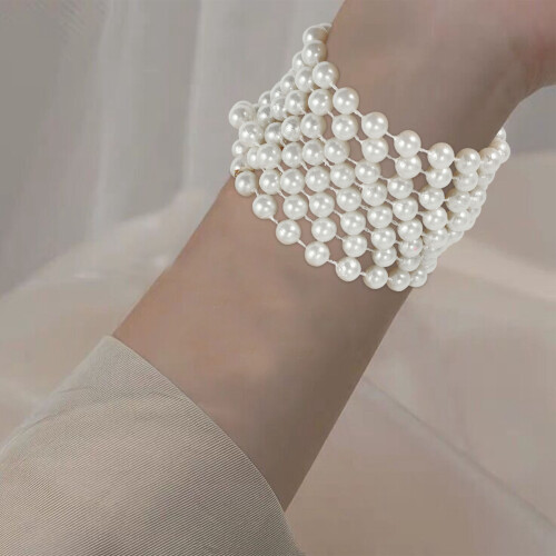 Lunga collana di perle artificiali Accessori per gioielli  per ragazza Flapper Suit 1920s 2