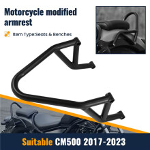 Motorcycle Black Passenger Sissy Bar Rear Backrest Handrail for Rebel CMX 500 2017-2023 CM500