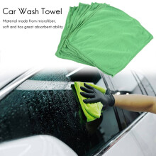 10pcs Pratico Morbido Nuovo Lavaggio Auto Asciugamano Pulizia Spolverino Auto Detailing Verde Verde In Microfibra
