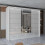 Modern Mirror Door Sliding Wardrobe 255cm White 1
