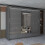 (Grey, 255cm) Charlie High Gloss Sliding Wardrobe 1