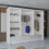 Modern Mirror Door Sliding Wardrobe 255cm White 4
