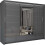 (Grey, 255cm) Charlie High Gloss Sliding Wardrobe 2
