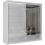 (White, 208cm) Charlie High Gloss Sliding Wardrobe 2