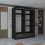Modern Mirror Door Sliding Wardrobe 150cm Black 2