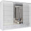 Modern Mirror Door Sliding Wardrobe 255cm White 2