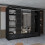 Modern Mirror Door Sliding Wardrobe 255cm Black 3