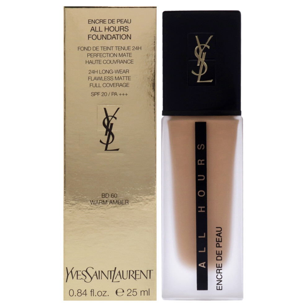 Yves Saint Laurent Amber All Hours Foundation Spf 20 Bd60 Warm 0.84 Oz