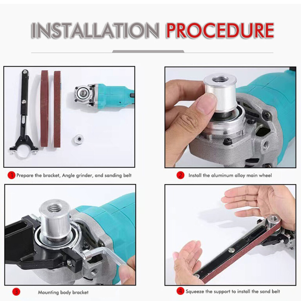 Grinder to Belt Sander Adapter Kit 100mm 125mm