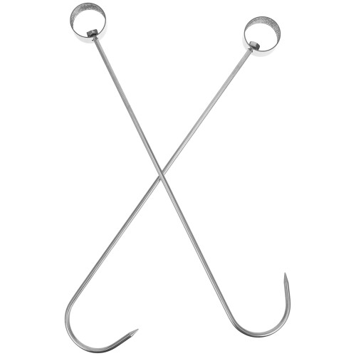 4Pièces Crochets Solides En Acier Pour Gril, Cuisine Salaison 1