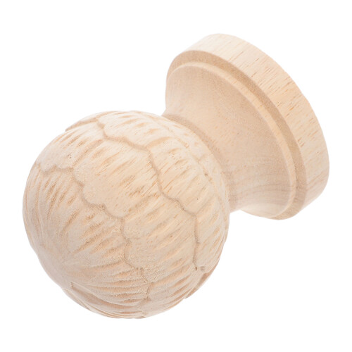 5Pièces Têtes Bois Escalier Beige Forme Ananas Décorative 2