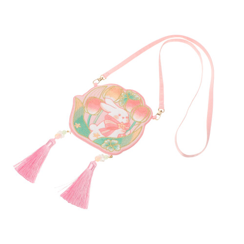 Sac Lapin Brodé Coloré Polyester Léger Pour Sorties Enfants