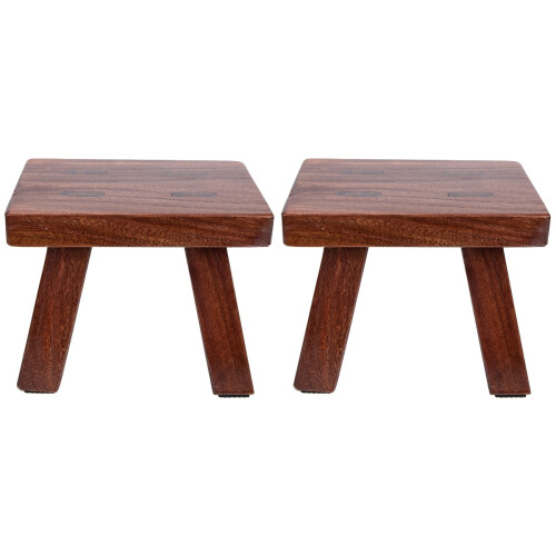 2Pièces Petit Multifonction Bois Café Pour Salon Bureau 1