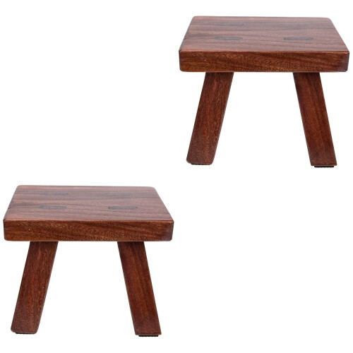 2Pièces Petit Multifonction Bois Café Pour Salon Bureau 2