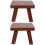 2Pièces Petit Multifonction Bois Café Pour Salon Bureau 5
