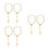 6Pièces Croix Décoration Auto Imitation Perle Alliage Élégant 10
