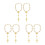 6Pièces Croix Décoration Auto Imitation Perle Alliage Élégant 6