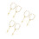 6Pièces Croix Décoration Auto Imitation Perle Alliage Élégant 4