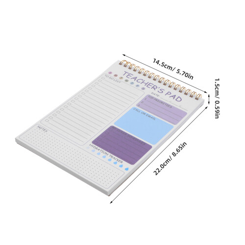 Purple Routine Planner Paper Metal Spiral Lightweight Work Scheduler 1