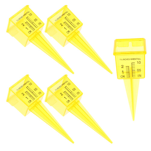 20Pcs Multifunctional Yellow Rain Gauge for Lawn Precise Water Level 2