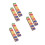 6Pièces Harmonica Enfants Bois 16 Trous Coloré Compact Pour Débutants 3