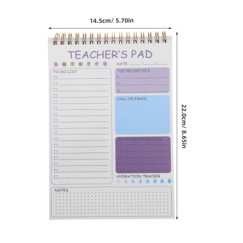 Purple Routine Planner Paper Metal Spiral Lightweight Work Scheduler 2