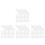 200Pcs White Plastic Adjustable Pleated Curtain Hooks for Drapes Track 9
