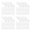 200Pcs White Plastic Adjustable Pleated Curtain Hooks for Drapes Track 7