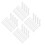 200Pcs White Plastic Adjustable Pleated Curtain Hooks for Drapes Track 8