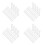 200Pcs White Plastic Adjustable Pleated Curtain Hooks for Drapes Track 6