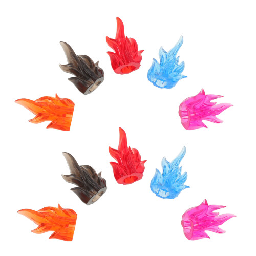 30Pcs ABS Plastic Miniature Fire for DIY Town Accessories