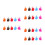 30Pcs ABS Plastic Miniature Fire for DIY Town Accessories 4
