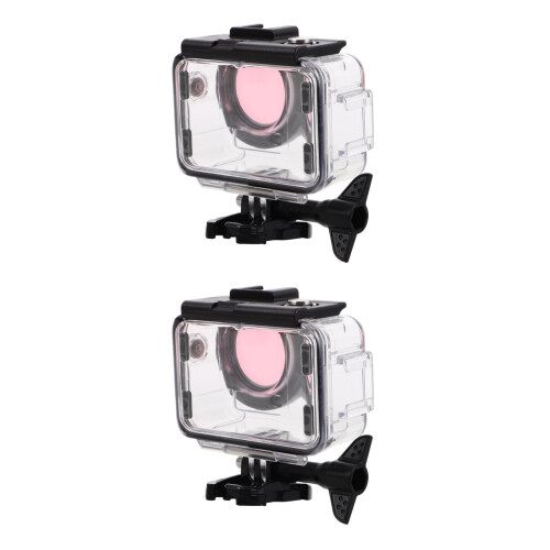 2Pcs Multi Acrylic Sturdy Waterproof Camera Case Housing for Home Use 2