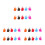 30Pcs ABS Plastic Miniature Fire for DIY Town Accessories 7