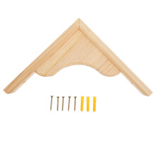 5Pcs Minimalist Wooden Triangular Shelf Brackets Light Yellow for Home