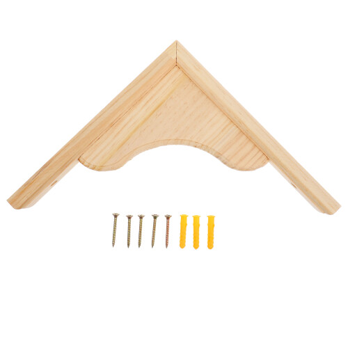 5Pcs Minimalist Wooden Triangular Shelf Brackets Light Yellow for Home