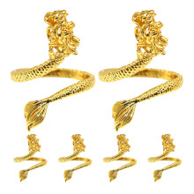 18Pcs Golden Metal Animal Napkin Rings Dragon Design for Easter Party