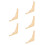 5Pcs Minimalist Wooden Triangular Shelf Brackets Light Yellow for Home 4