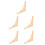5Pcs Minimalist Wooden Triangular Shelf Brackets Light Yellow for Home 9