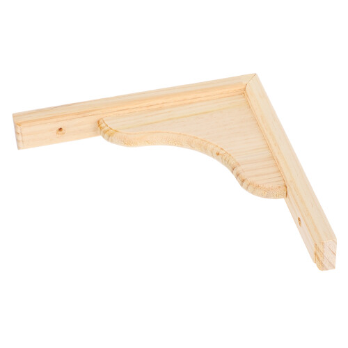 5Pcs Minimalist Wooden Triangular Shelf Brackets Light Yellow for Home 1