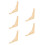 5Pcs Minimalist Wooden Triangular Shelf Brackets Light Yellow for Home 5