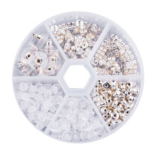 260Pcs Lightweight White Earrings Plugs for DIY Jewelry and Craft Use