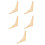 5Pcs Minimalist Wooden Triangular Shelf Brackets Light Yellow for Home 7