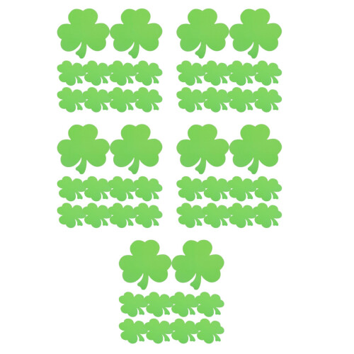 200Pcs Adhesive Light Shamrock Cutouts for DIY Party Decor 2