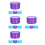 16Pcs Assorted Color Denture Holder Case PP Seal Retainer Storage 6