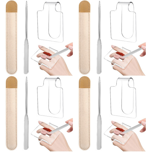 4Pcs Clear Acrylic Makeup Boards for Mixing Foundation with Spatula 2