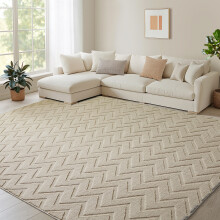 (160x230cm, Mink Waves) Carved Area Rugs-Soft Cut Pile Living Rooms Carpets